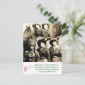 Western Weihnachtsgrüße Feiertagspostkarte (Stehend Vorderseite)