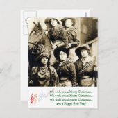 Western Weihnachtsgrüße Feiertagspostkarte (Vorne/Hinten)