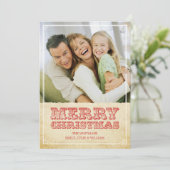 Western Weihnachtskarten Einladung (Stehend Vorderseite)