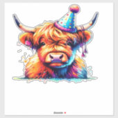 Western Weihnachtskuh Essenzieller T - Shirt Aufkleber (Blatt)