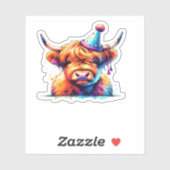 Western Weihnachtskuh Essenzieller T - Shirt Aufkleber (Blatt)