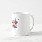 Western Weihnachtskuh Essenzieller T - Shirt Kaffeetasse (VorderseiteRechts)