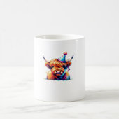 Western Weihnachtskuh Essenzieller T - Shirt Kaffeetasse (Mittel)