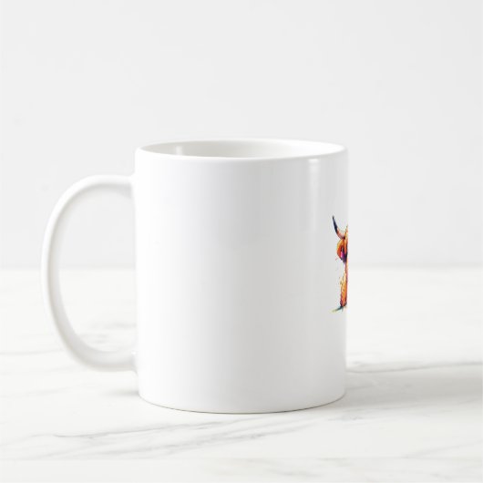 Western Weihnachtskuh Essenzieller T - Shirt Kaffeetasse (Links)