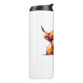 Western Weihnachtskuh Essenzieller T - Shirt Thermosbecher (Nach links gedreht)