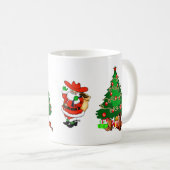 Western Weihnachtsmann und Baum Kaffeetasse (VorderseiteRechts)