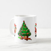 Western Weihnachtsmann und Baum Kaffeetasse (Vorderseite Links)