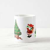 Western Weihnachtsmann und Baum Kaffeetasse (Mittel)