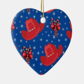 Western Weihnachtsmäntel und Bonbons Keramik Ornament (Rechts)