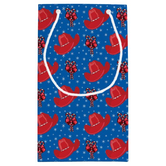 Western Weihnachtsmäntel und Bonbons Kleine Geschenktüte (Rückseite)