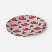 Western Weihnachtsmäntel und Bonbons Pappteller (Schrägansicht)