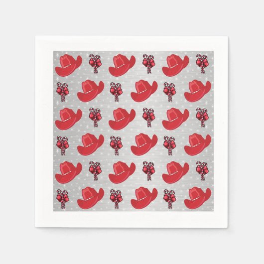 Western Weihnachtsmäntel und Bonbons Serviette (Vorderseite)