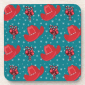 Western Weihnachtsmäntel und Bonbons Untersetzer (Vorderseite)