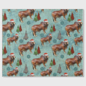 Western Weihnachtsmuster Umschlag Papier Geschenkpapier (Flach)