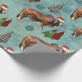 Western Weihnachtsmuster Umschlag Papier Geschenkpapier (Ecke)