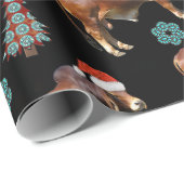 Western Weihnachtsmuster Umschlag Papier Geschenkpapier (Rolleneckpunkt)