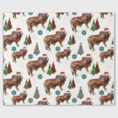 Western Weihnachtsmuster Umschlag Papier Geschenkpapier (Flach)