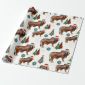 Western Weihnachtsmuster Umschlag Papier Geschenkpapier (Ungerollt)