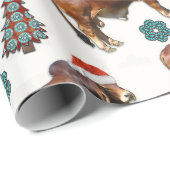 Western Weihnachtsmuster Umschlag Papier Geschenkpapier (Rolleneckpunkt)