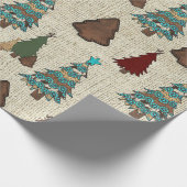 Western Weihnachtsmuster Umschlag Papier Geschenkpapier (Ecke)