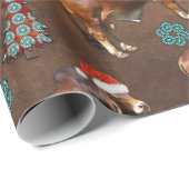 Western Weihnachtsmuster Umschlag Papier Geschenkpapier (Rolleneckpunkt)