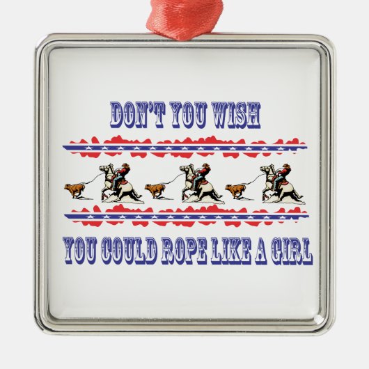 Western Weihnachtsschmuck Rodeo Calf Roping (Vorne)