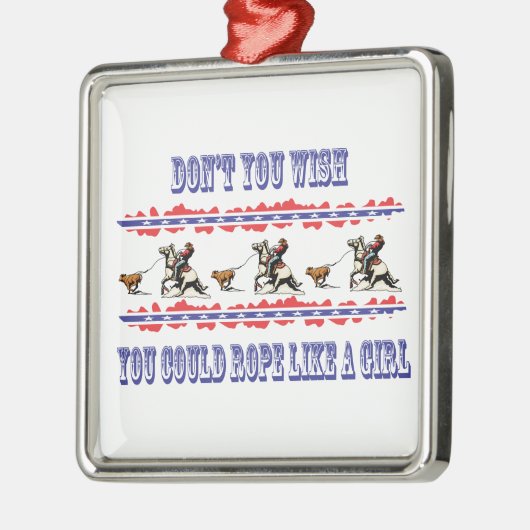 Western Weihnachtsschmuck Rodeo Calf Roping (Links)