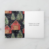 Western Weihnachtsstall Trees Karte (Innenseite)