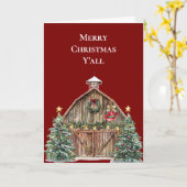 Western Weihnachtsstall Trees Karte (Gelbe Blume)