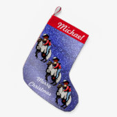 Western Weihnachtsweihnachtsmann Kid Mutton Bustin Kleiner Weihnachtsstrumpf (Vorderansicht (hängend))