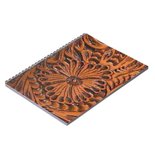 Western-Werkzeug-Leder-Druck-gewundenes Notizbuch Notizblock (Linke Seite)