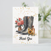 Western Whispers Vielen Dank Dankeskarte (Stehend Vorderseite)