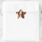 Western White Brown Black Cowhide Stern-Aufkleber (Tasche)