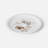 Western White Dirty Thirty 30th Birthday Party Pappteller (Schrägansicht)