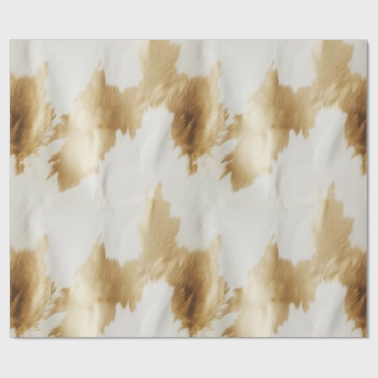 Western White Gold Cowhide Geschenkpapier (Flach)