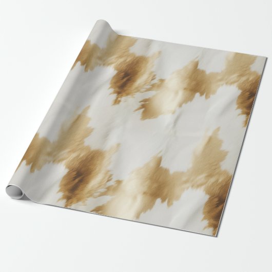Western White Gold Cowhide Geschenkpapier (Ungerollt)