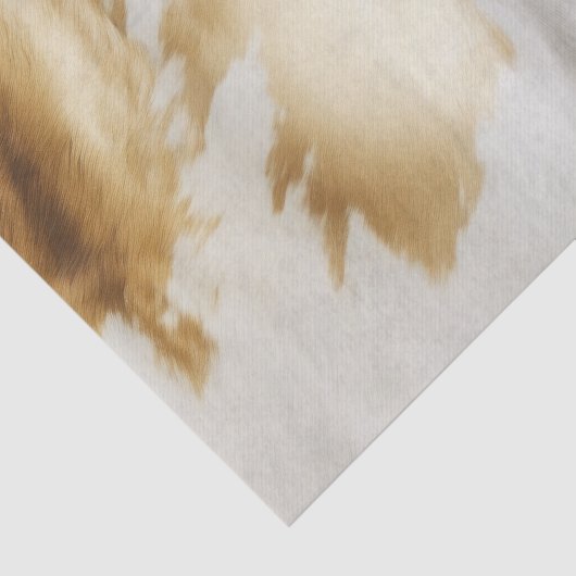 Western White Gold Cowhide Seidenpapier (Detail)