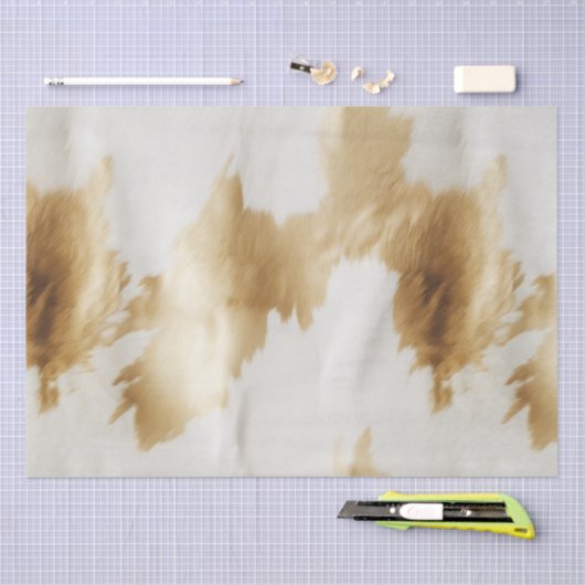 Western White Gold Cowhide Seidenpapier (Handwerk)