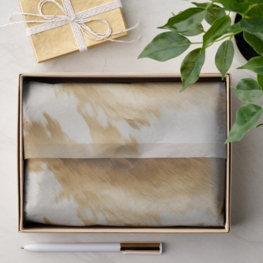 Western White Gold Cowhide Seidenpapier (Geschenk)