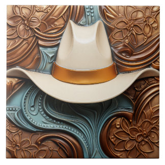 Western White Ranch Cowboy Hat Fliese