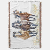 Western Wild & Free Mustang Pferde Postkarte Decke (Vorderseite Vertikal)