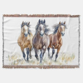 Western Wild & Free Mustang Pferde Postkarte Decke (Vorderseite)
