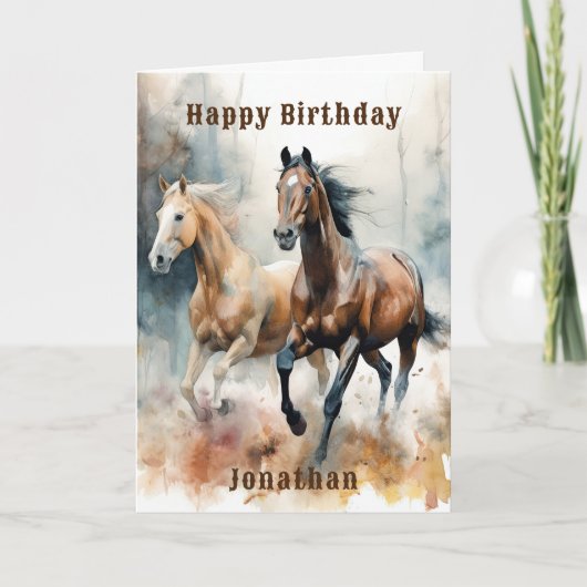 Western Wild Horse Card Karte (Vorderseite)