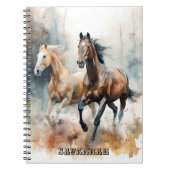 Western Wild Horse Spiral Notebook Notizblock (Vorderseite)