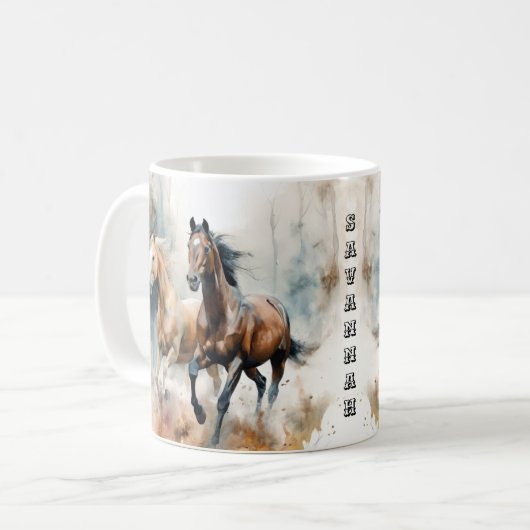 Western Wild Horse Tasse (Vorderseite Links)