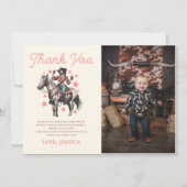 Western Wild West Birthday Foto Dankeskarte (Vorderseite)