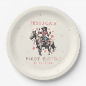 Western Wild West Country Cowgirl Geburtstag Pappteller (Vorderseite)