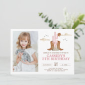 Western Wild West Country Cowgirl Rodeo Geburtstag Einladung (Stehend Vorderseite)