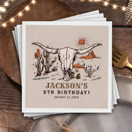 Western Wild West Cowboy Birthday Napkin Serviette