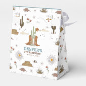 Western Wild West Cowboy Geburtstag Vielen Dank Geschenkschachtel (Rückseite)